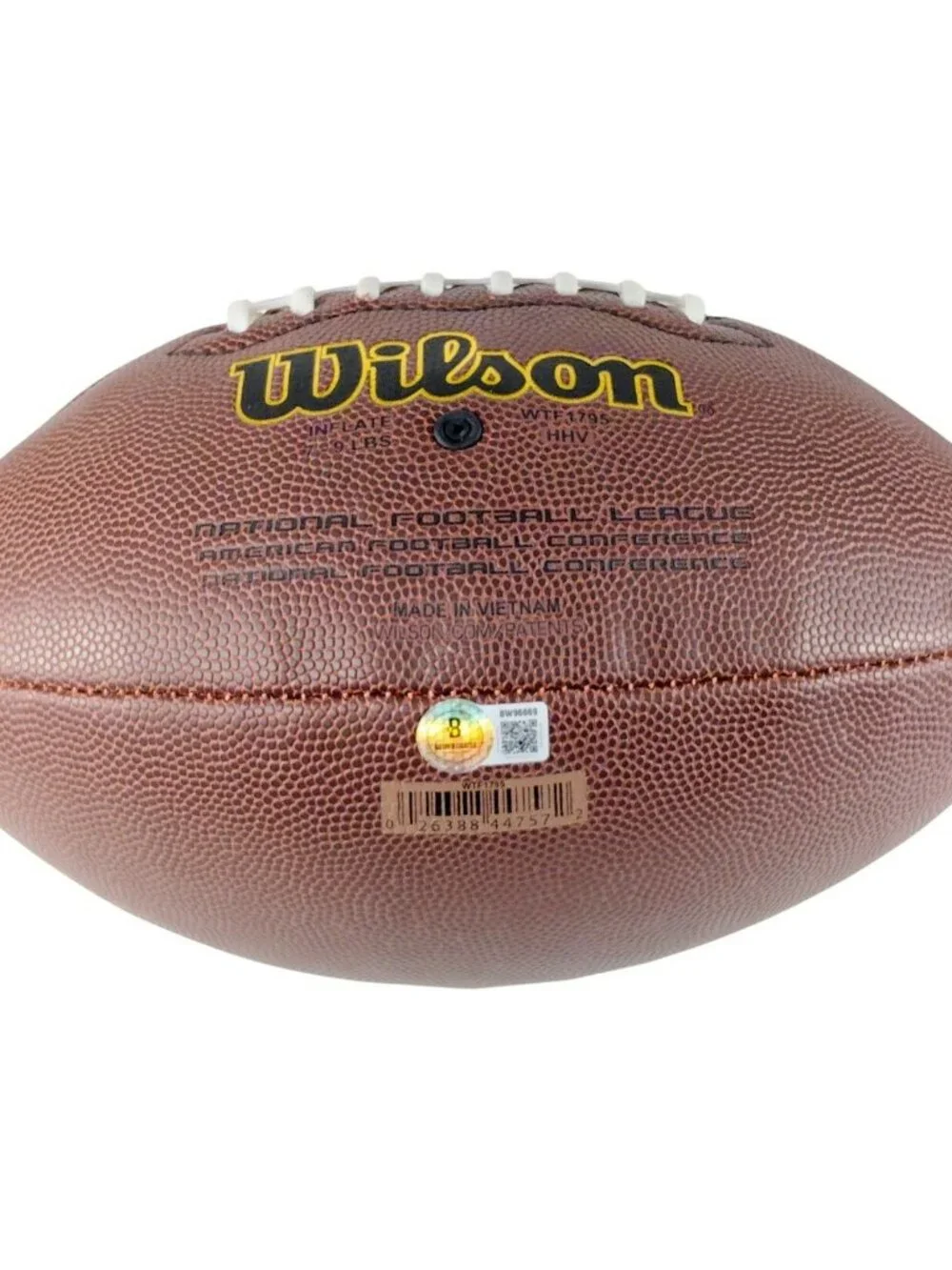 Colston Loveland Signed Wilson NFL Football Chicago Bears Michigan BAS COA